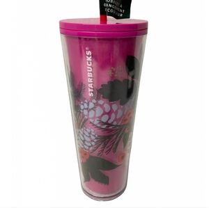 Starbucks Christmas Holiday 2021 Pink Color-Changing Tumbler Poinsettia Venti